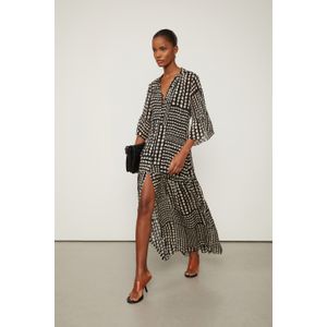Vestido De Georgette Longo Estampado