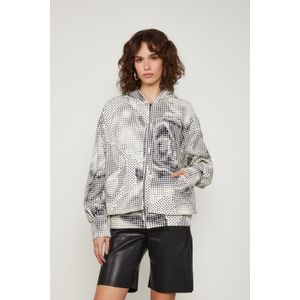 Casaco Moletom Estampado Floral Pied