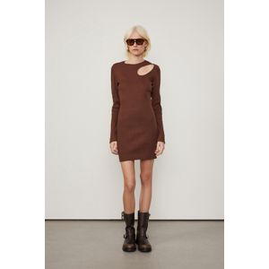 Vestido De Malha Com Decote Em Gota