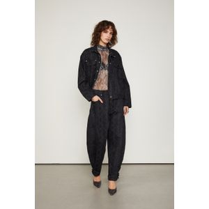 Calça De Sarja Barrel Cobra Black