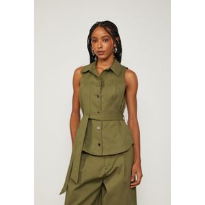 Blusa Alfaiataria Halter Com Amarração