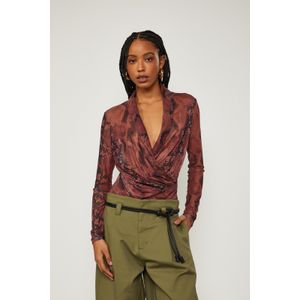 Body De Tule Estampada Cobra City Biscoito