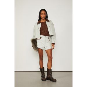 Short De Sarja Boy Detalhes Em Suede