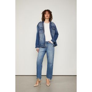 Jaqueta De Jeans Over Recorte Raglan