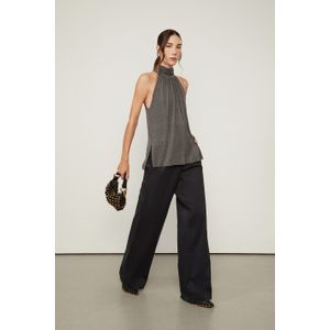 Blusa Frente Unica Gola Alta Mescla