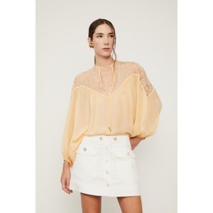 Mini Saia Utilitária Com Linho Off White