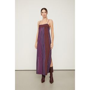 Vestido Midi De Alcinha Reto De Viscose Estampado