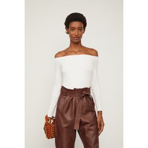 Blusa De Malha Ombro a Ombro Off