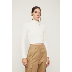Blusa Gola Alta Canelada Off