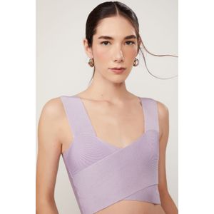 Top De Tricot Faixa Cruzado Basic